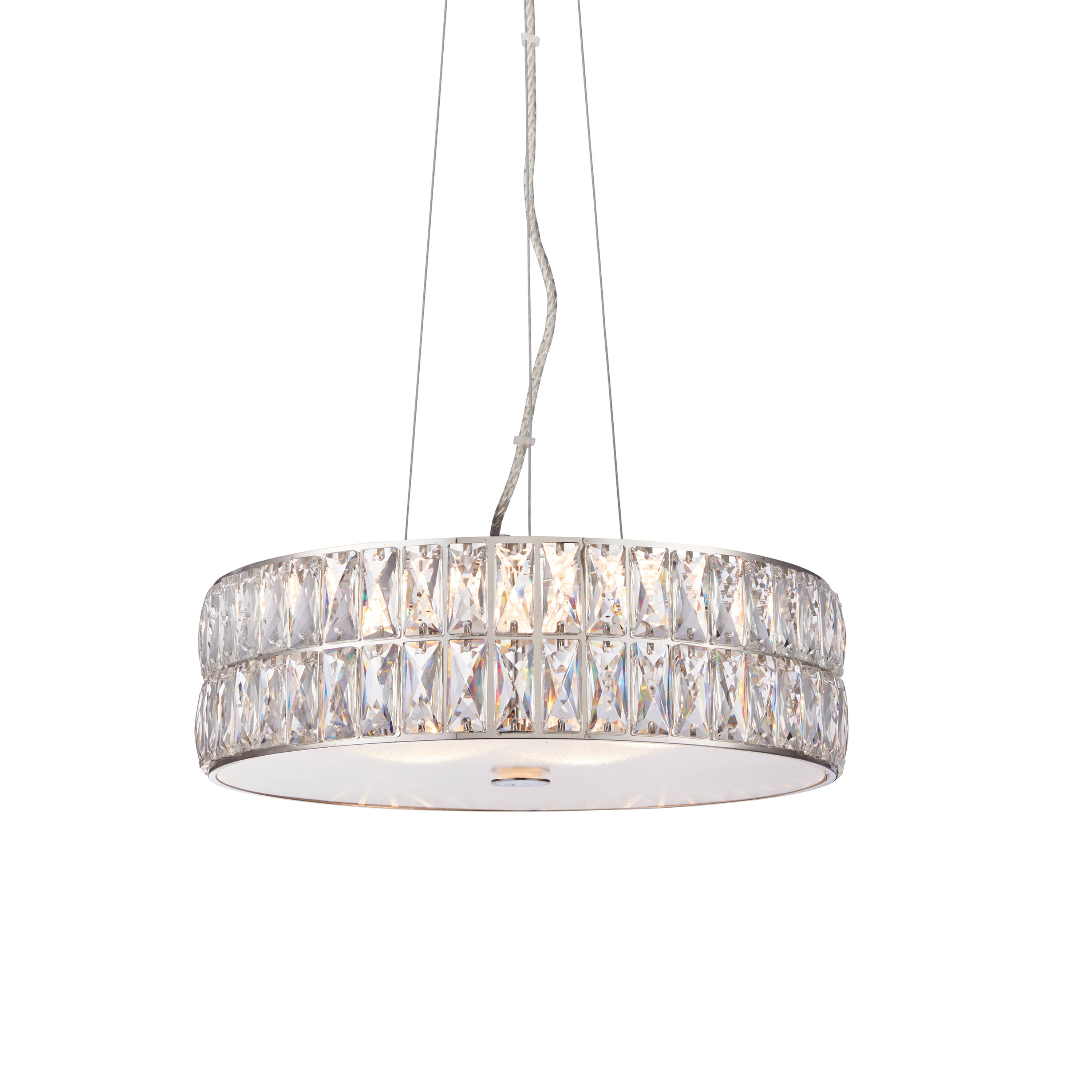 Bostani Round Crystal Glass Pendant Light
